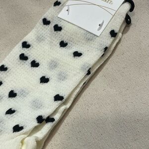 Cost Plus World Market Black Heart Patterned Socks